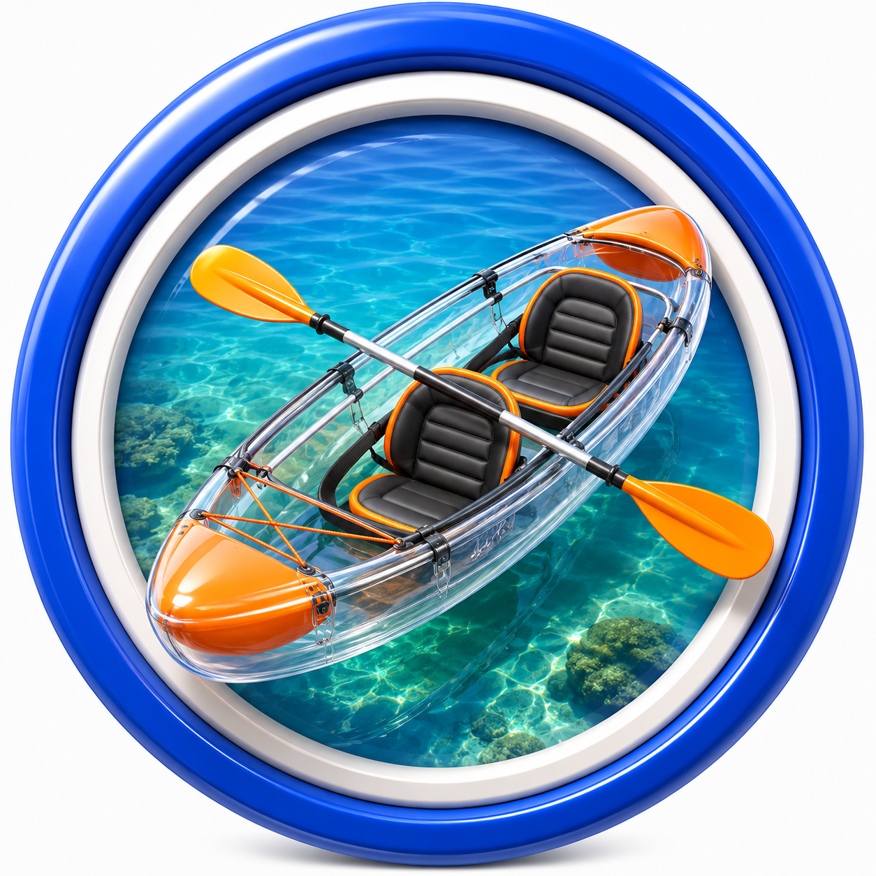 Transparent Kayak Icon